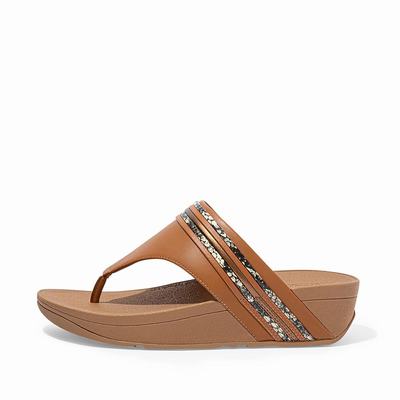 Fitflop Olive Snake Bangle Toe-Post - Sandalen Damen - HellBraun (XNP173586)